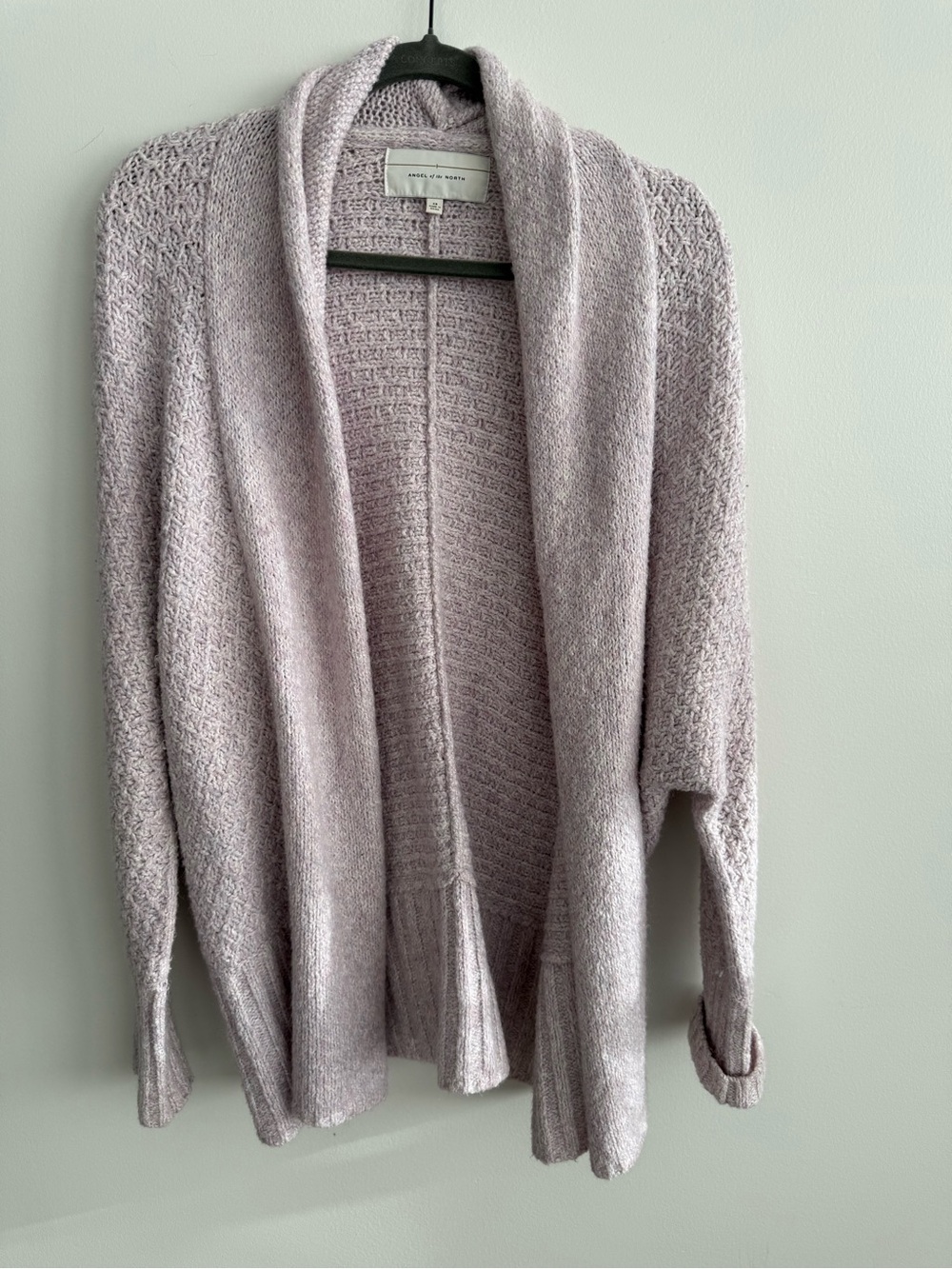 Angel of the North Cardigan Lavender Oversized XS NWOT